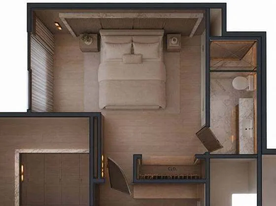 Primary suite, plan view — 31562 Mar Vista, Laguna Beach