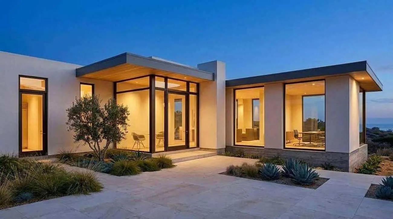 32532 Sea Island, Dana Point — front elevation at dusk