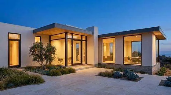 32532 Sea Island, Dana Point — front elevation at dusk